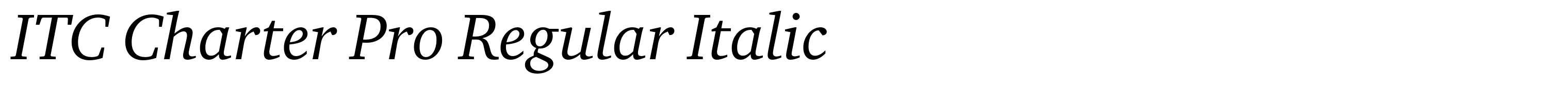 ITC Charter Pro Regular Italic